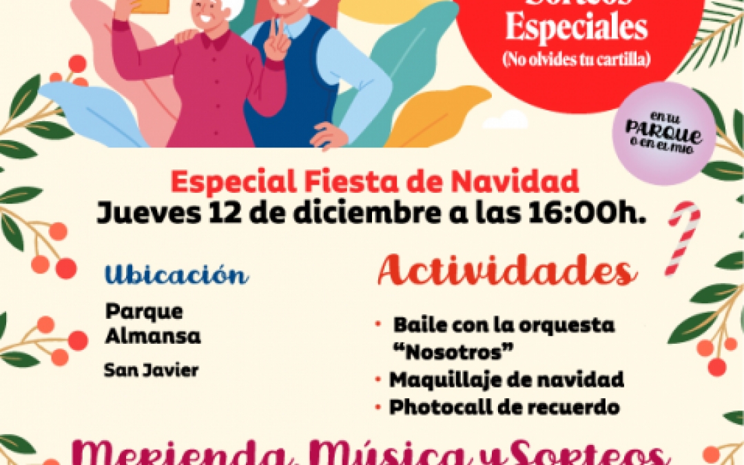 RED DE PUNTOS DE ENCUENTRO DE PERSONAS MAYORES - 12 DICIEMBRE - 16:00H - PARQUE ALMANSA